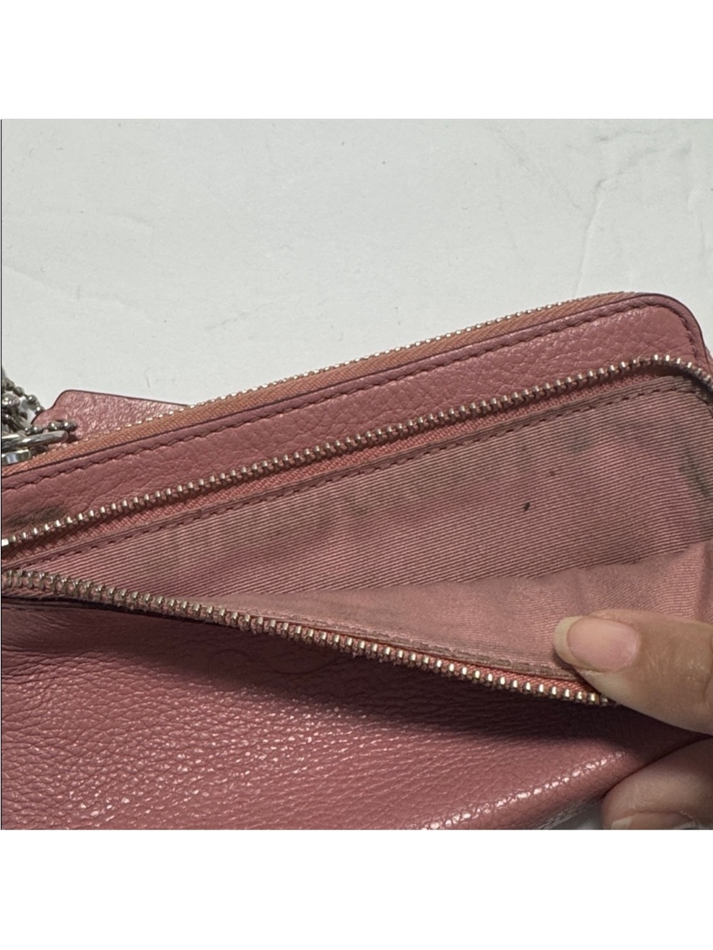 Coach Wristlet Leather 2 Zipper Pocket Small - Picture 5 of 8